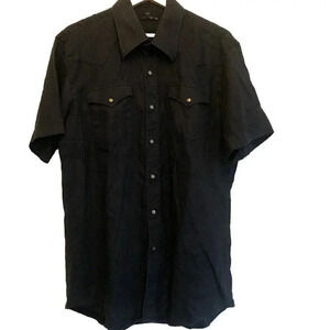 KO's Men's LINEN Short Sleeve Western, XXL Lagenlook Classic Casual MSRP $128